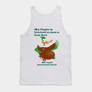 Humor Duck Cartoon Tank Top